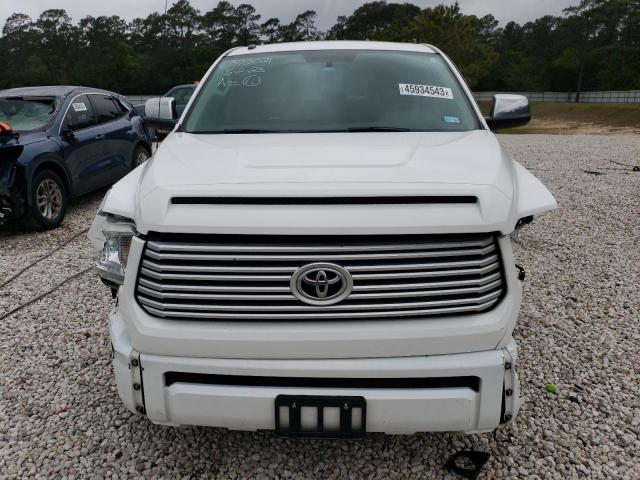 5TFAW5F18EX359496 - 2014 TOYOTA TUNDRA CREWMAX PLATINUM WHITE photo 5