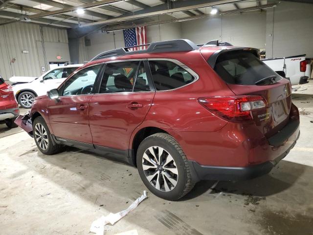 4S4BSANC5H3419687 - 2017 SUBARU OUTBACK 2.5I LIMITED RED photo 2