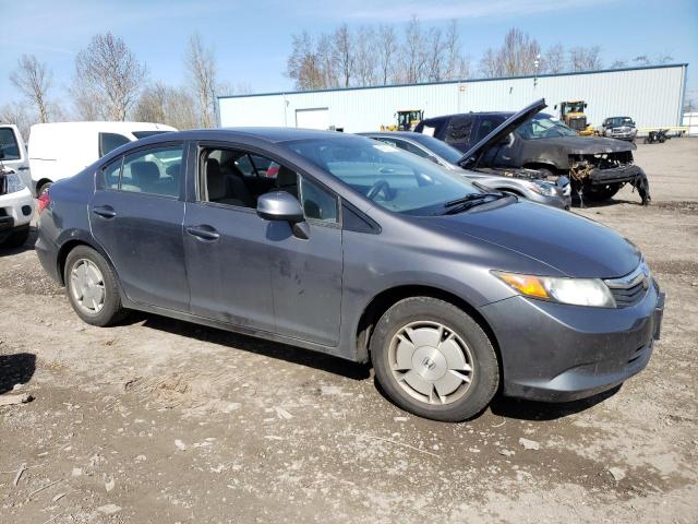 2HGFB2F6XCH332119 - 2012 HONDA CIVIC HF GRAY photo 4