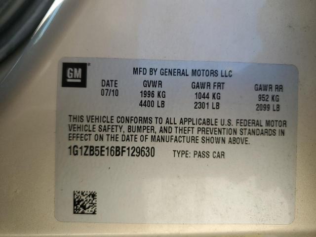 1G1ZB5E16BF129630 - 2011 CHEVROLET MALIBU LS BEIGE photo 12