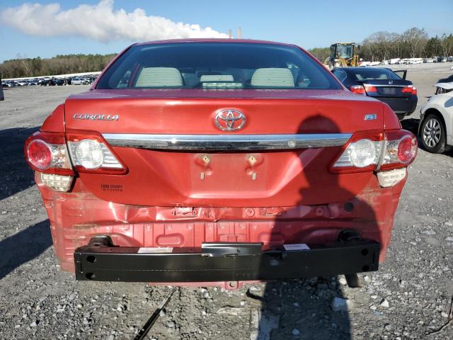 5YFBU4EE5CP040156 - 2012 TOYOTA COROLLA BASE RED photo 6