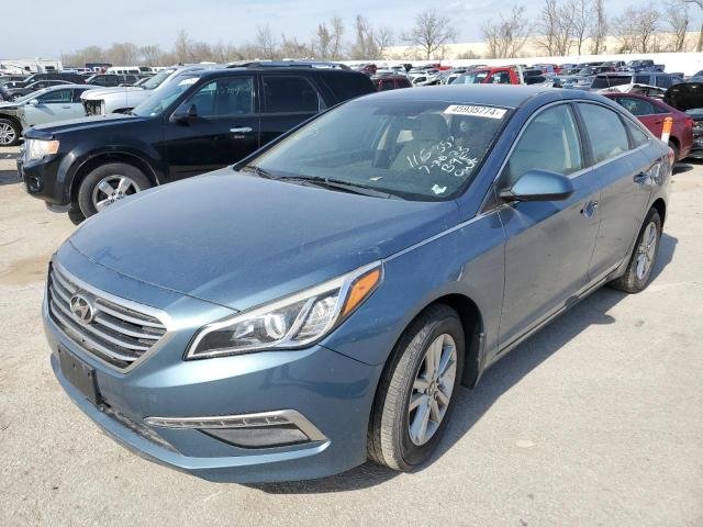 5NPE24AFXFH095334 - 2015 HYUNDAI SONATA SE BLUE photo 1