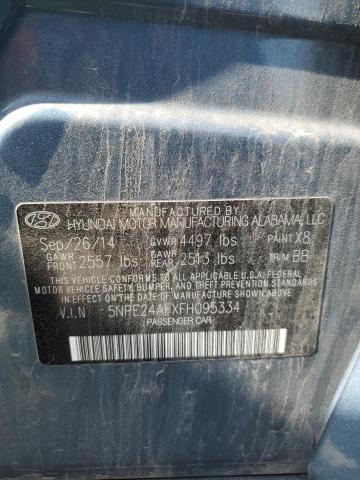 5NPE24AFXFH095334 - 2015 HYUNDAI SONATA SE BLUE photo 12