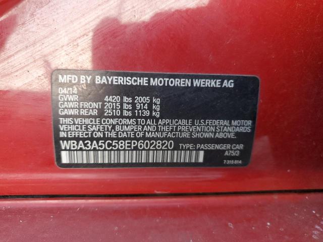 WBA3A5C58EP602820 - 2014 BMW 328 I RED photo 12