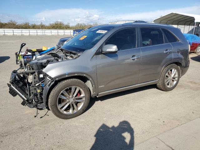 5XYKWDA71EG503435 - 2014 KIA SORENTO SX GRAY photo 1