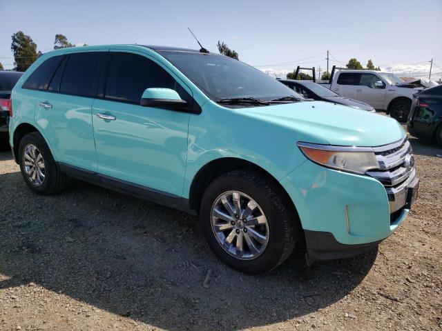 2FMDK3JC3BBB55208 - 2011 FORD EDGE SEL TEAL photo 4