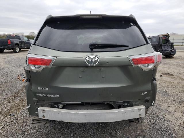 5TDZKRFH9GS147718 - 2016 TOYOTA HIGHLANDER LE GREEN photo 6