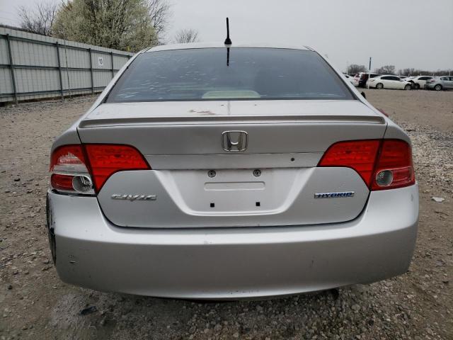 JHMFA36297S025364 - 2007 HONDA CIVIC HYBRID SILVER photo 6