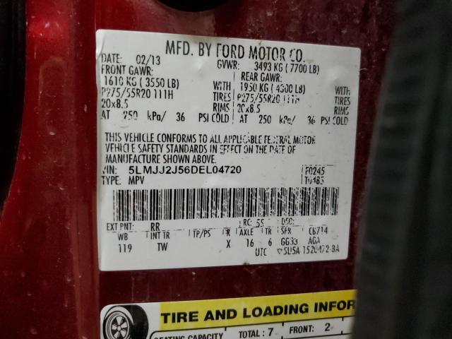 5LMJJ2J56DEL04720 - 2013 LINCOLN NAVIGATOR წითელი ფოტო 14