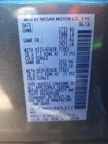 5N1AR2MMXGC665317 - 2016 NISSAN PATHFINDER S 灰色 照片 13