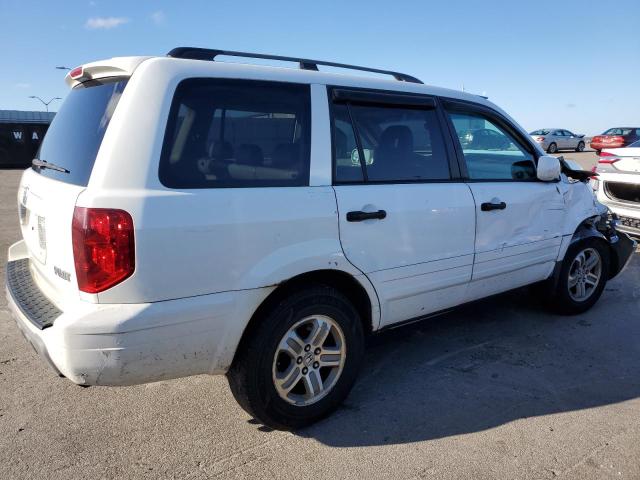 5FNYF18525B048583 - 2005 HONDA PILOT EXL WHITE photo 3