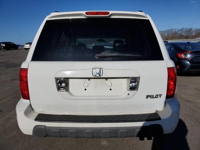 5FNYF18525B048583 - 2005 HONDA PILOT EXL WHITE photo 6