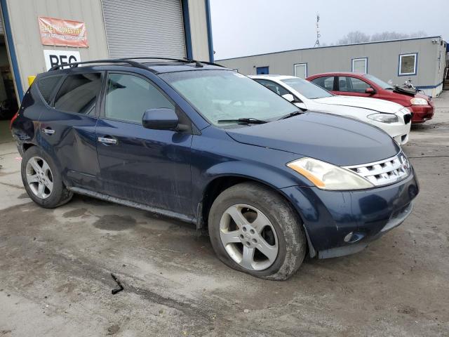 JN8AZ08W34W333433 - 2004 NISSAN MURANO SL BLUE photo 4