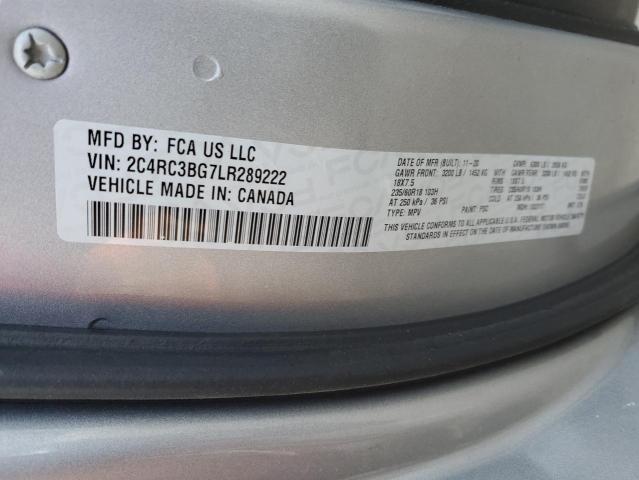 2C4RC3BG7LR289222 - 2020 CHRYSLER PACIFICA TOURING L SILVER photo 13