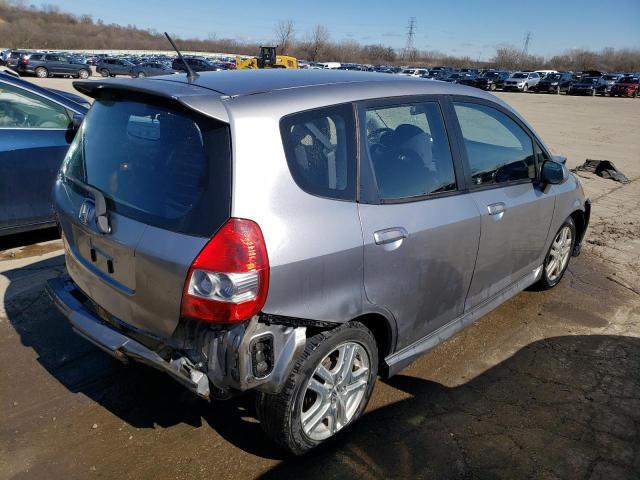 JHMGD38627S050263 - 2007 HONDA FIT S SILVER photo 3