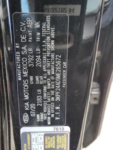 3KPF24AD9ME265672 - 2021 KIA FORTE FE BLACK photo 12