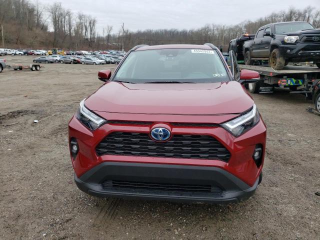 4T3B6RFV2NU074697 - 2022 TOYOTA RAV4 XLE PREMIUM RED photo 5