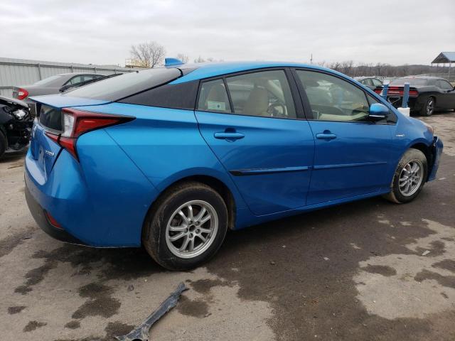 JTDL9RFU2L3013482 - 2020 TOYOTA PRIUS LE BLUE photo 3