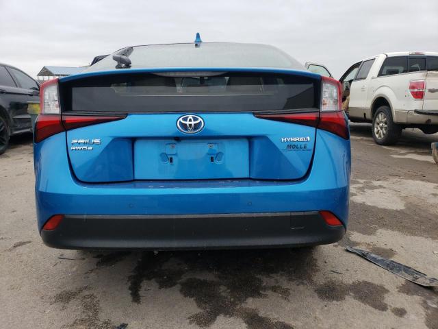 JTDL9RFU2L3013482 - 2020 TOYOTA PRIUS LE BLUE photo 6