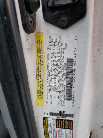 5TFTX4CNXCX018010 - 2012 TOYOTA TACOMA ACCESS CAB თეთრი ფოტო 12