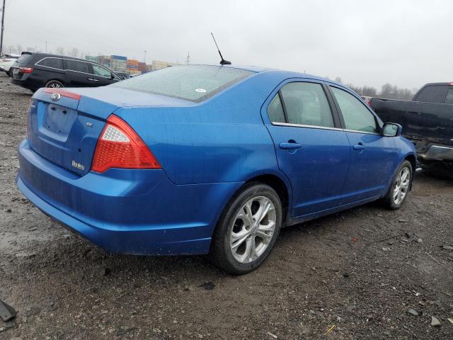 3FAHP0HA6CR410372 - 2012 FORD FUSION SE BLUE photo 3