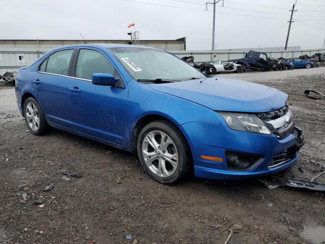 3FAHP0HA6CR410372 - 2012 FORD FUSION SE BLUE photo 4