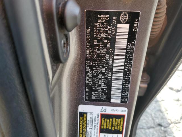 4T1BF1FK2HU805326 - 2017 TOYOTA CAMRY LE GRAY photo 12