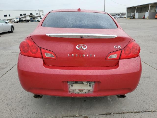 JNKBV61E98M208551 - 2008 INFINITI G35 RED photo 6