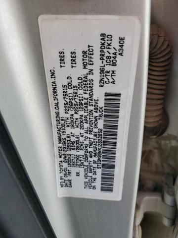 5TEGM92NX1Z832852 - 2001 TOYOTA TACOMA DOUBLE CAB PRERUNNER SILVER photo 12