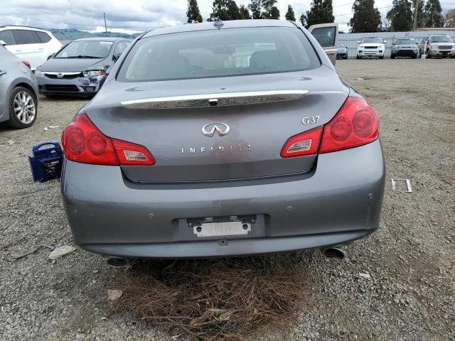 JN1CV6AP6DM710972 - 2013 INFINITI G37 BASE GRAY photo 6