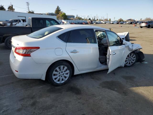 3N1AB7AP2DL625000 - 2013 NISSAN SENTRA S WHITE photo 3