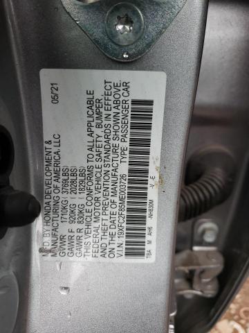 19XFC2F85ME003726 - 2021 HONDA CIVIC SPORT SILVER photo 13