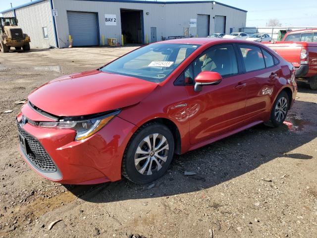 JTDEAMDE2MJ019214 - 2021 TOYOTA COROLLA LE RED photo 1