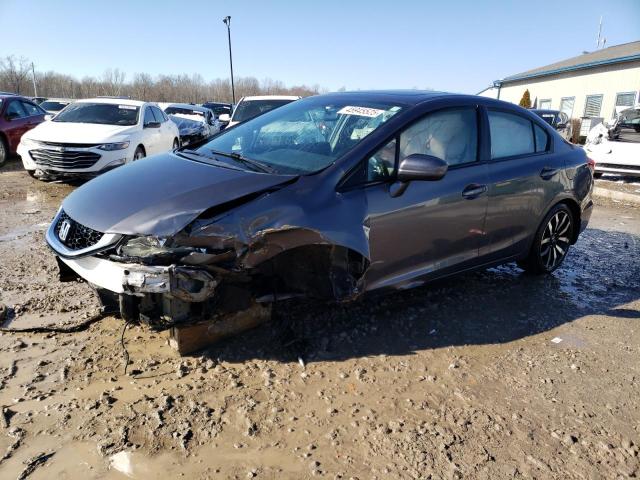 19XFB2F97EE015843 - 2014 HONDA CIVIC EXL GRAY photo 1