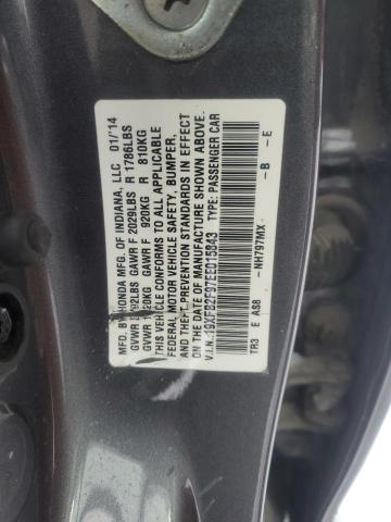 19XFB2F97EE015843 - 2014 HONDA CIVIC EXL GRAY photo 13