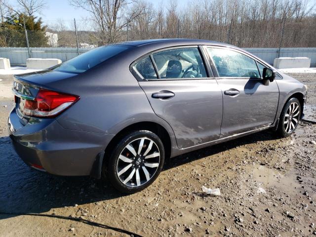 19XFB2F97EE015843 - 2014 HONDA CIVIC EXL GRAY photo 3