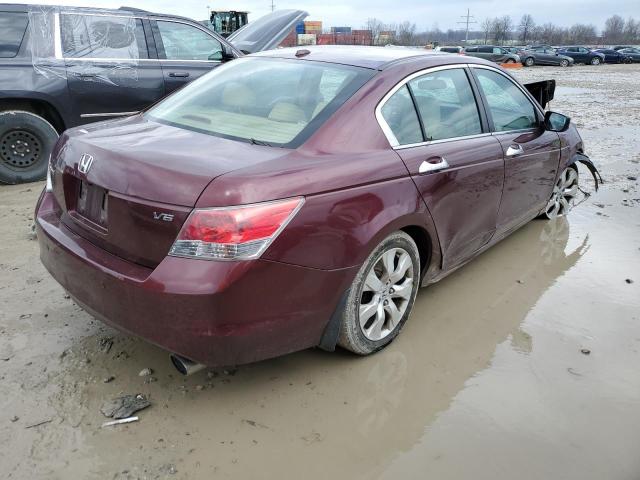 1HGCP36858A058815 - 2008 HONDA ACCORD EXL BURGUNDY photo 3