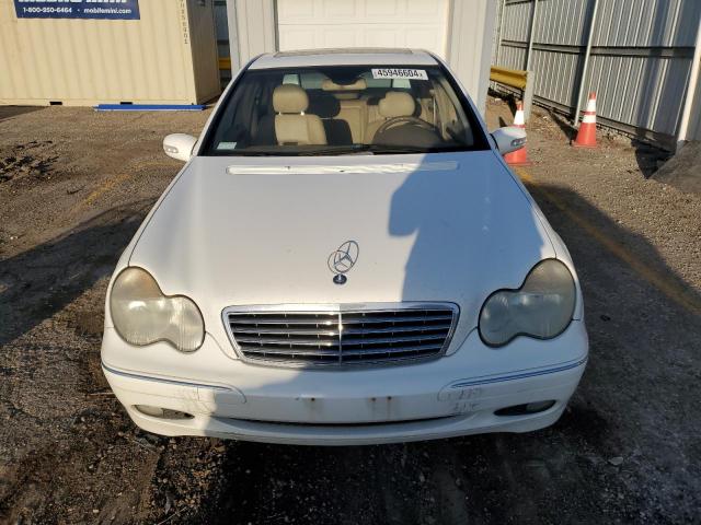 WDBRF61J13F343626 - 2003 MERCEDES-BENZ C 240 WHITE photo 5