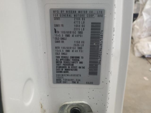 3N63M0ZN6JK693874 - 2018 CHEVROLET CITY EXPRE LT 白色 照片 12