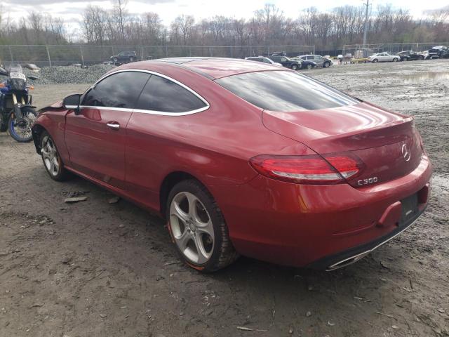 WDDWJ4KBXHF338467 - 2017 MERCEDES-BENZ C 300 4MATIC RED photo 2