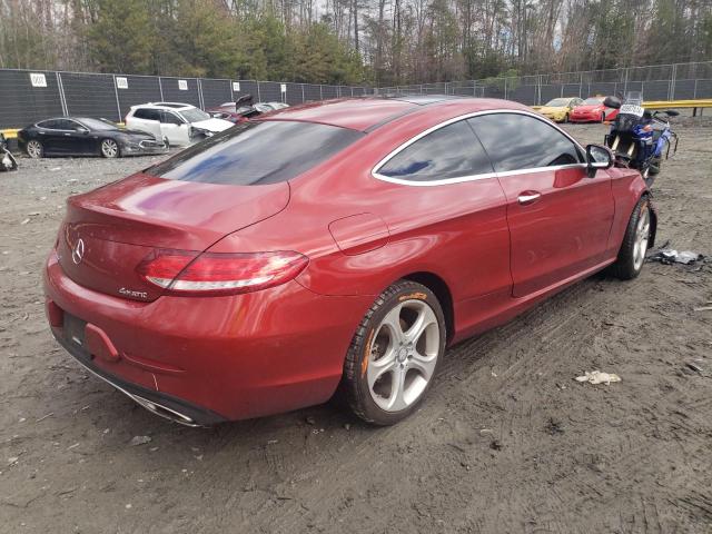 WDDWJ4KBXHF338467 - 2017 MERCEDES-BENZ C 300 4MATIC RED photo 3