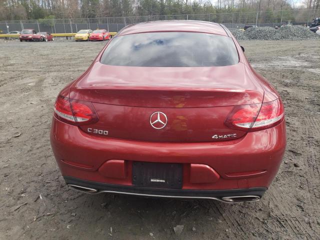 WDDWJ4KBXHF338467 - 2017 MERCEDES-BENZ C 300 4MATIC RED photo 6