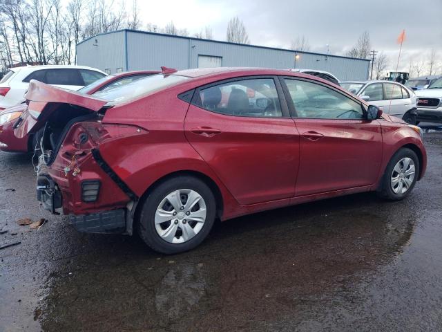 5NPDH4AE6GH778327 - 2016 HYUNDAI ELANTRA SE RED photo 3