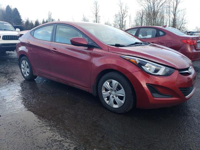 5NPDH4AE6GH778327 - 2016 HYUNDAI ELANTRA SE RED photo 4