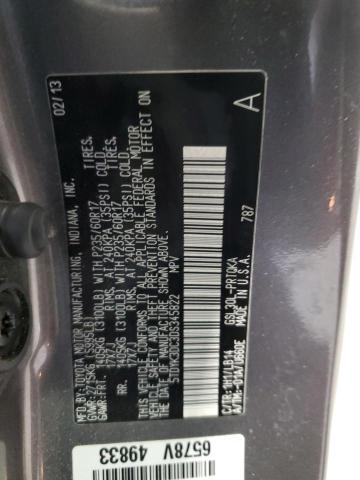 5TDYK3DC3DS345822 - 2013 TOYOTA SIENNA XLE SILVER photo 13