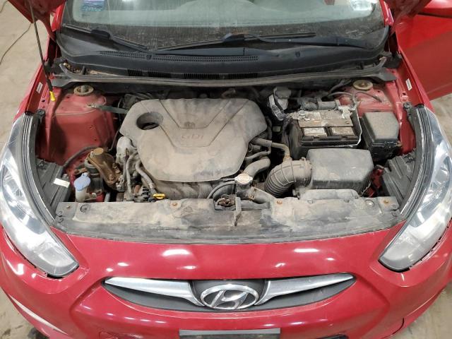 KMHCU5AE5CU002554 - 2012 HYUNDAI ACCENT GLS RED photo 11