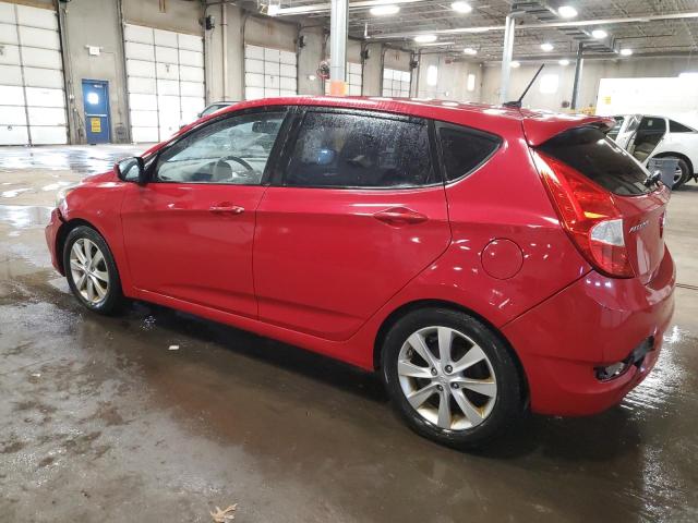 KMHCU5AE5CU002554 - 2012 HYUNDAI ACCENT GLS RED photo 2