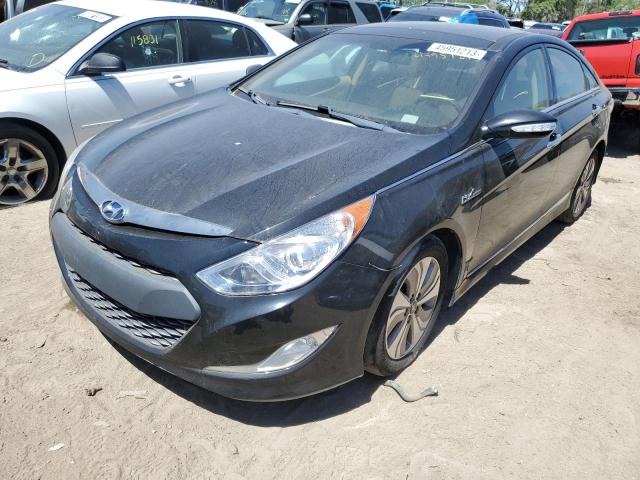 KMHEC4A49EA106871 - 2014 HYUNDAI SONATA HYBRID BLACK photo 1