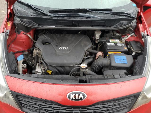 KNADM4A39E6341758 - 2014 KIA RIO LX RED photo 11