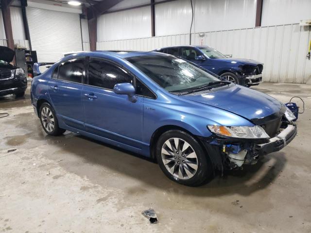 1HGFA16859L007081 - 2009 HONDA CIVIC EX BLUE photo 4